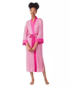 Атласный женский халат DKNY, розовый