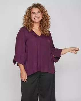 Атласный женский топ Evoked, фиолетовый