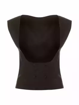 Атласный жилет Dolce&Gabbana, черный