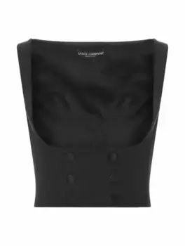 Атласный жилет Dolce&Gabbana, черный