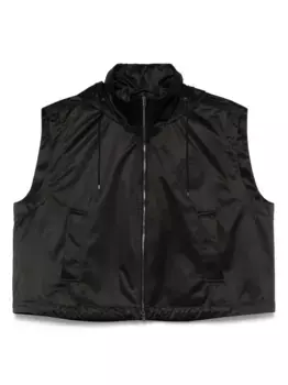 Атласный жилет FENDI, черный