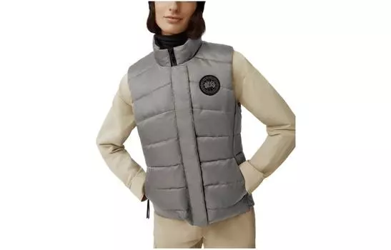 Атласный жилет Freestyle с аппликацией в виде логотипа Canada Goose, Willow Gray