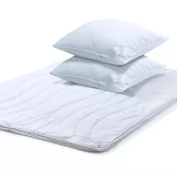 Атмосфера 4 года. Одеяло 1x 220x260 + 2x 80x80 PES микрофибра 1300/1650г + 2x1300г волнистая стежка aqua-textil