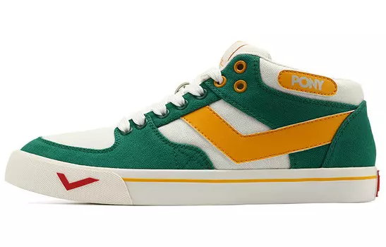 Atop Скейтбординг Кроссовки Мужские Низкие Зеленые/белые Pony