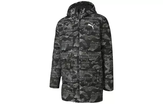 Attempt Padded Down Jacket Men Black Camouflage Puma, черный