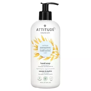 ATTITUDE Oatmeal Sensitive Natural Care Мыло для рук без запаха, 16 жидких унций (473 мл)