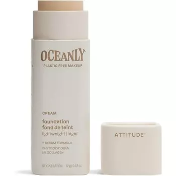ATTITUDE Oceanly, без пластика, тональный крем с легким покрытием, без диоксида титана, проверенный EWG, веганский крем для макияжа, 12 грамм