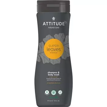 Attitude Super Leaves Homme Спортивный шампунь и тело 2 в 1, 473 мл