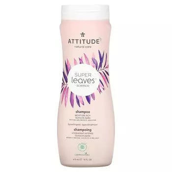 ATTITUDE Super Leaves Science натуральный шампунь эффективное увлажнение киноа и жожоба 16 унций (473 мл)