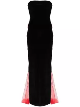 Atu Body Couture бархатное платье миди с бантом, черный