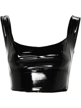 Atu Body Couture блестящий укороченный топ, черный