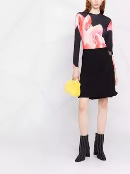 Atu Body Couture боди с длинными рукавами и графичным принтом, черный