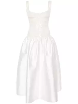 Atu Body Couture расклешенное платье с пайетками, белый