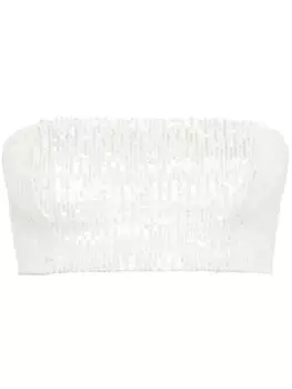 Atu Body Couture топ-бандо с пайетками, нейтральный цвет