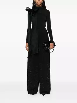 Atu Body Couture топ с драпировкой и сборками, черный