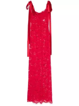 Atu Body Couture x Rue Ra кружевное макси-платье, красный