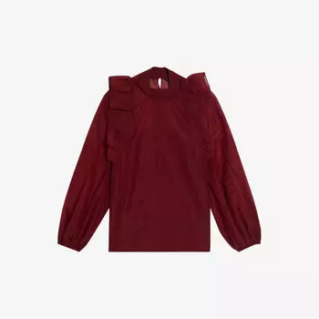 Aubreei блузка из органзы с объемными рукавами Ted Baker, красный
