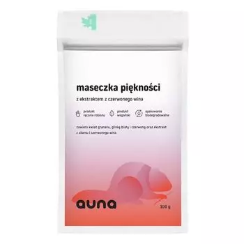 Auna косметическая маска для лица с экстрактом красного вина, 100 г