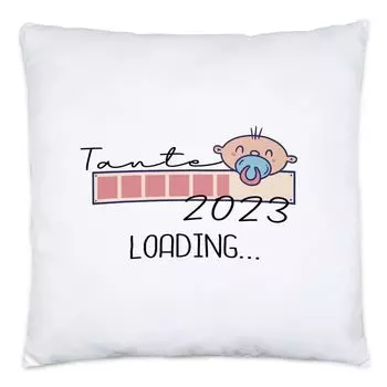 Aunt Loading 2023 Подушка с наполнителем для будущих тетушек на рождение племянницы, племянника, детские новости, подарок буду тетушке Hey!Print