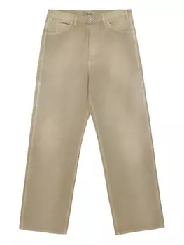 Auralee брюки с выцветшим эффектом, нейтральный