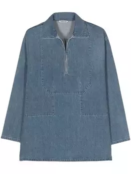 Auralee джинсовая блузка с длинными рукавами, синий