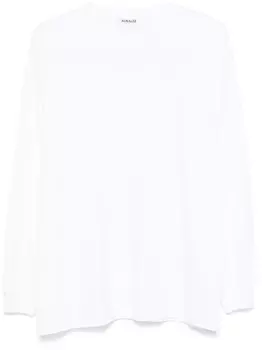 Auralee футболка с блестками и плетением, белый