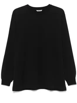 Auralee футболка с блестками и плетением, черный