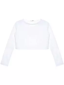 Auralee футболка с вырезом-лодочкой, белый