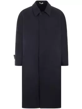 Auralee однобортное шерстяное пальто, синий