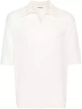 Auralee рубашка поло из смесовой шерсти, серый