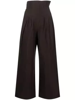 Auralee широкие брюки, коричневый