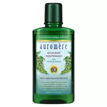 Auromere, аюрведический ополаскиватель для рта с нимом и пилу, 473 мл (16 унций)
