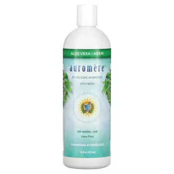 Auromere, Аюрведический шампунь с нимом, алоэ вера, 473 мл (16 жидк. Унций)