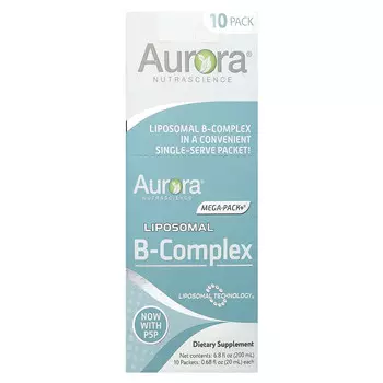 Aurora Nutrascience, Липосомальный комплекс витаминов группы B, 10 пакетиков по 20 мл (0,68 жидк. Унции)