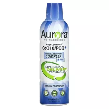 Mega-Liposomal Коэнзим Q10/PQQ с органическими фруктами Aurora Nutrascience, 480 мл