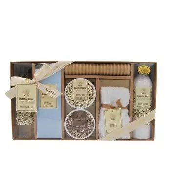 Aurora, Подарочный набор для женщин с массажером 7 товаров - Белый чай