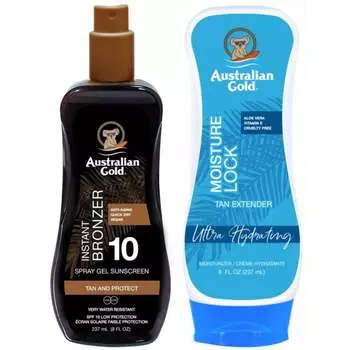 Australian Gold Bronzer Gel Spray SPF10 + Moisture Lock 237 мл
