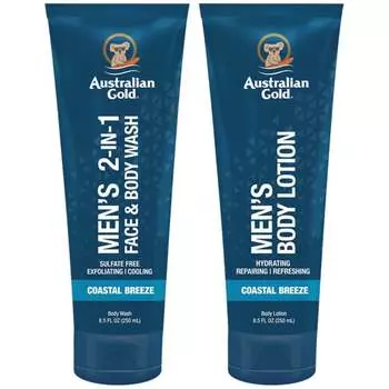 Australian Gold Мужской гель для лица и тела 250 мл + Лосьон для тела 250 мл