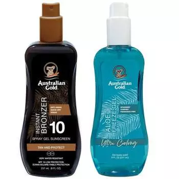 Australian Gold Spray Gel Bronzer SPF10 + Aloe Freeze