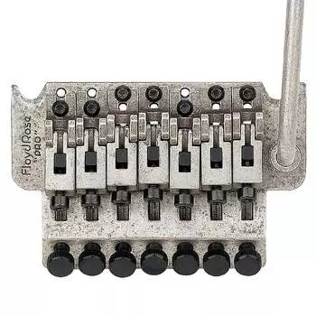 Аутентичная 7-струнная профессиональная тремоло-система Floyd Rose серии 1000 — античное серебро 1008 Series Pro 7-String