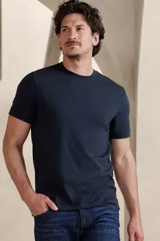 Аутентичная футболка Supima с круглым вырезом Banana Republic, синий