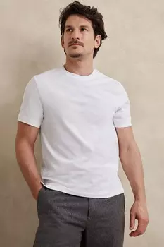 Аутентичная футболка Supima с круглым вырезом Banana Republic, белый