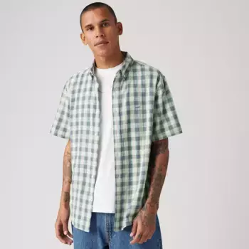Аутентичная рубашка с коротким рукавом на пуговицах Levi's, цвет Xavier Plaid Vintage - Blue