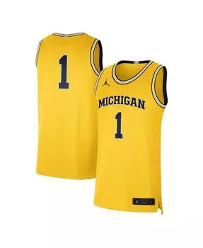 Аутентичное мужское джерси бренда №1 Maize Michigan Wolverines Limited Jordan, желтый