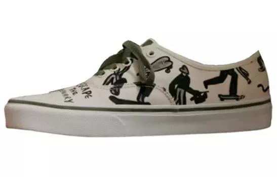 Аутентичные кроссовки для скейтбординга Vans унисекс, White/Green