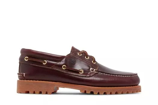 Аутентичные лодочные ботинки с 3 люверсами, сшитые вручную Timberland, коричневый