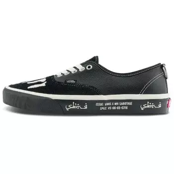 Аутентичные парусиновые кеды унисекс с низким верхом черного цвета Vans