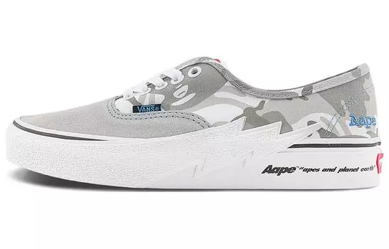 Аутентичные кроссовки для скейтбординга Vans унисекс, серый камуфляж