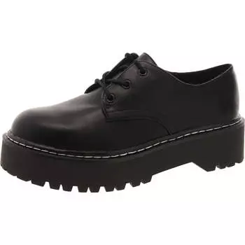 Аутентичные женские лакированные нарядные оксфорды Wild Pair, цвет black smooth