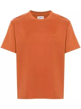 Autry футболка с вышитым логотипом, коричневый